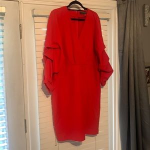 Eloquii Vneck Puff Sleeve Dress
